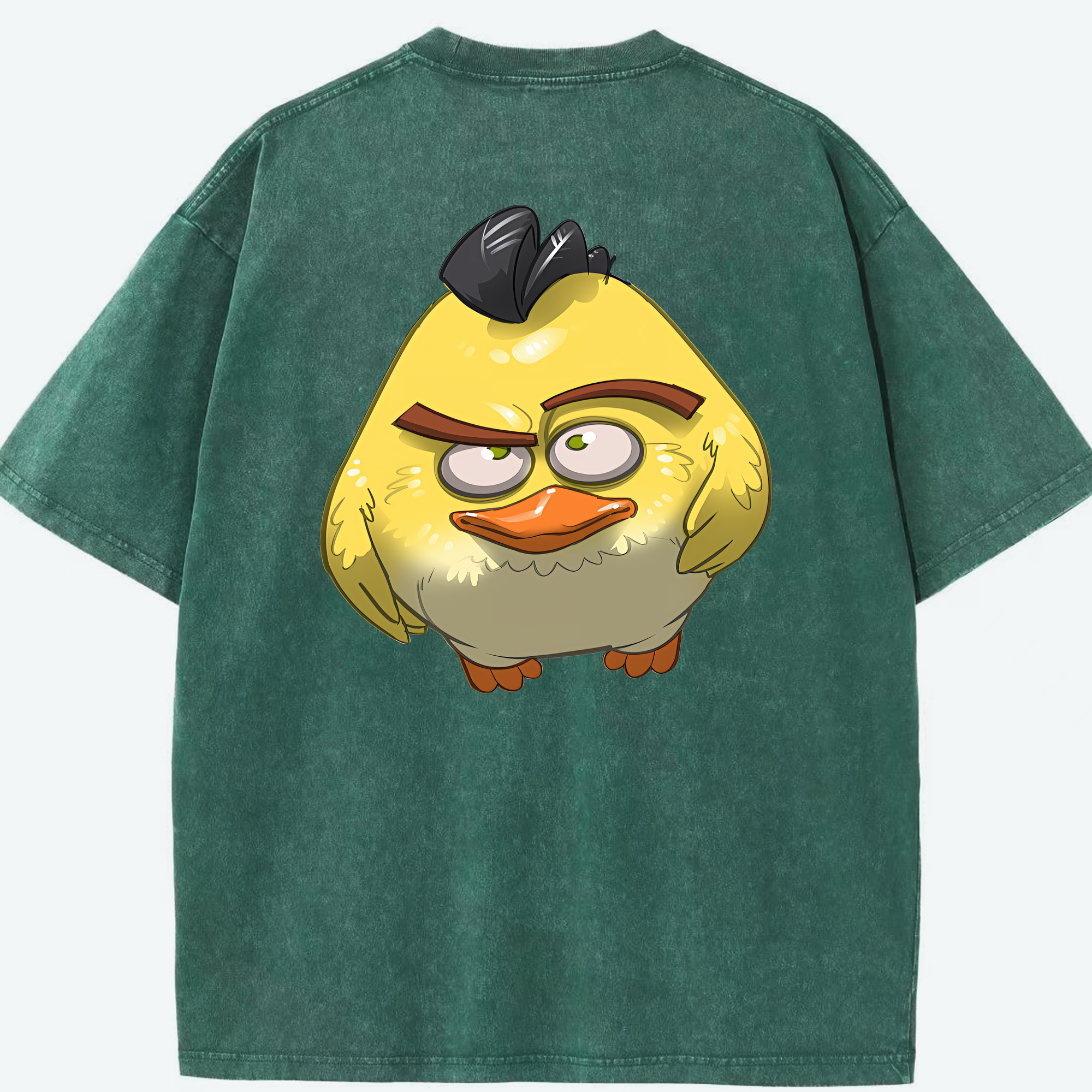 （画像用） Angry Birds アングリーバード 綿100% ヴィンテージ風 半袖Tシャツ（背面プリント）